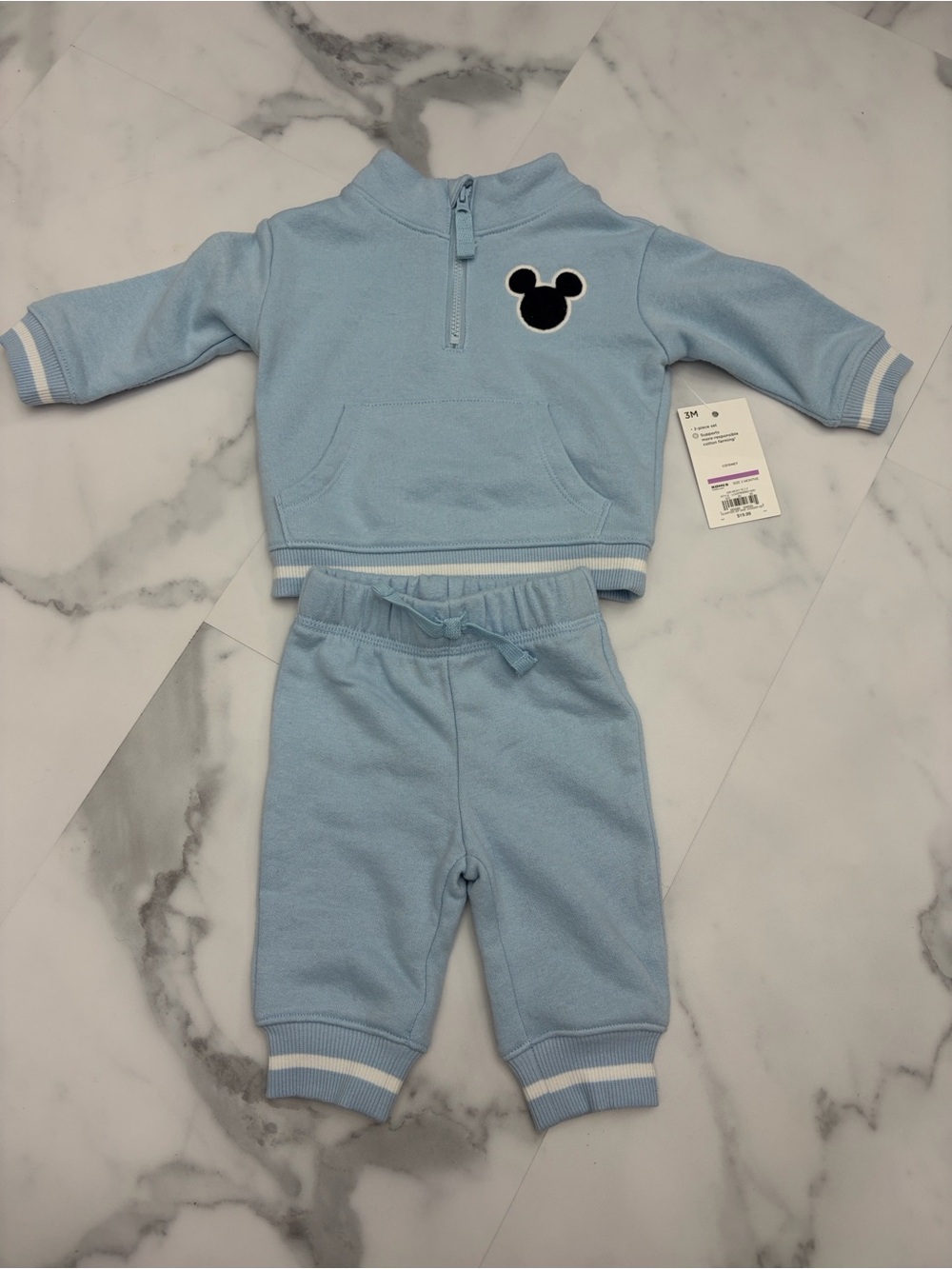Children's Light Blue Mickey Silhouette Pajama Set - Picture 2 of 4